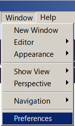 window preferences