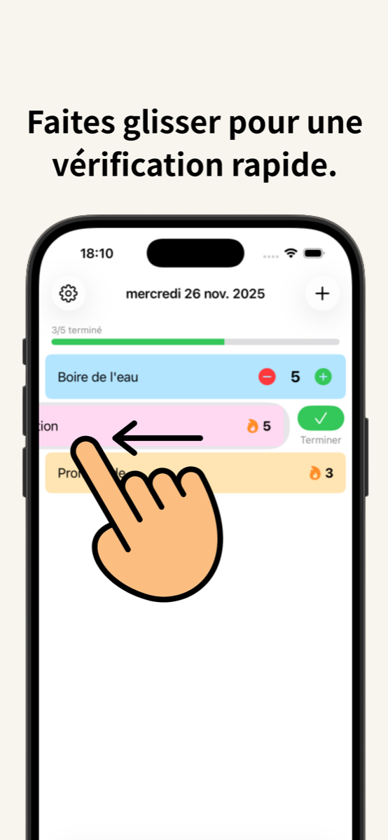 Habiting — glisser pour valider