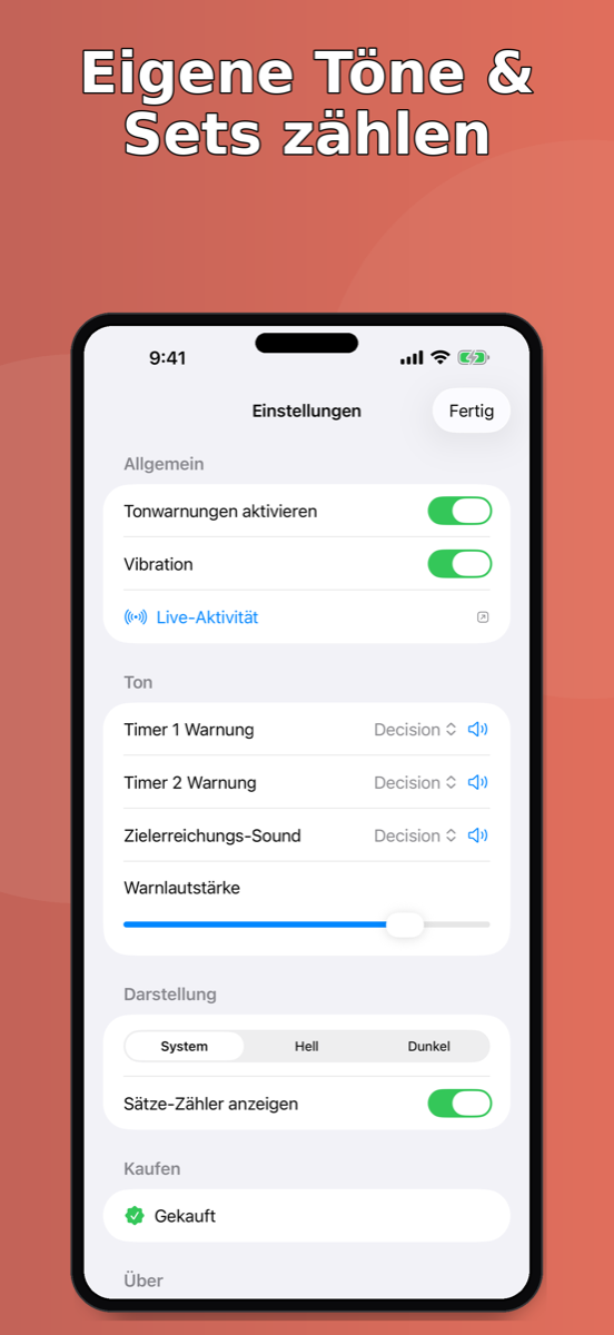 IntervalTimer Duo — Einstellungen