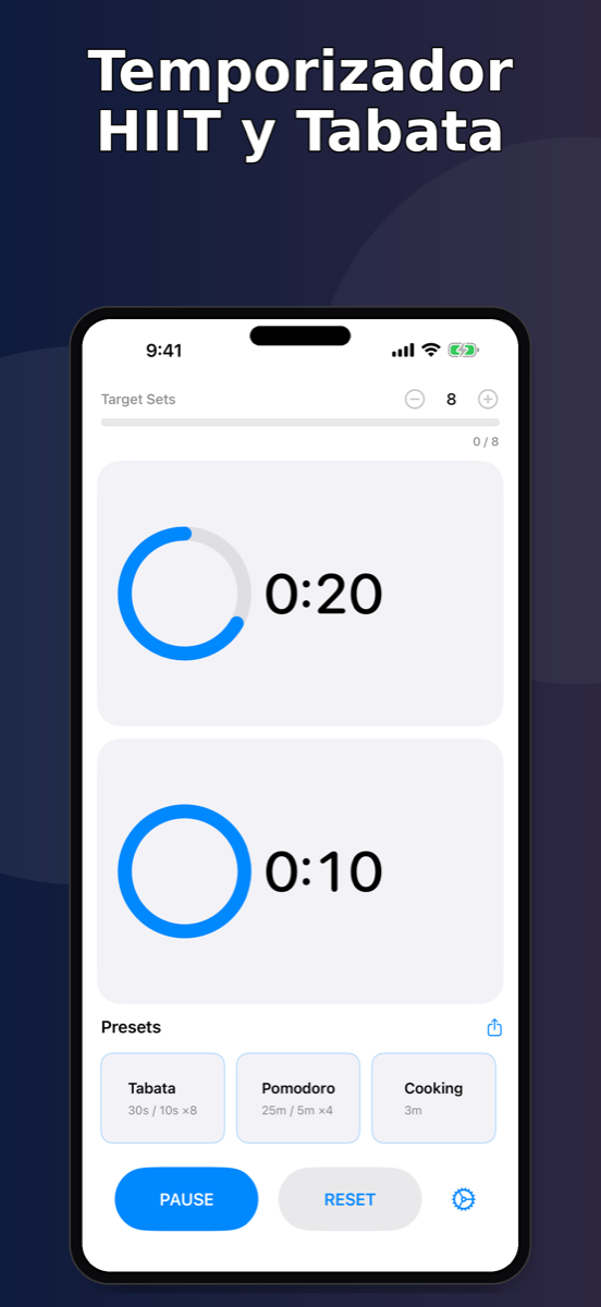 IntervalTimer Duo — pantalla principal
