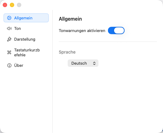 IntervalTimer Duo für Mac — Einstellungen