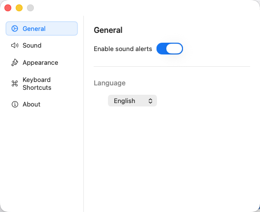 IntervalTimer Duo for Mac — settings