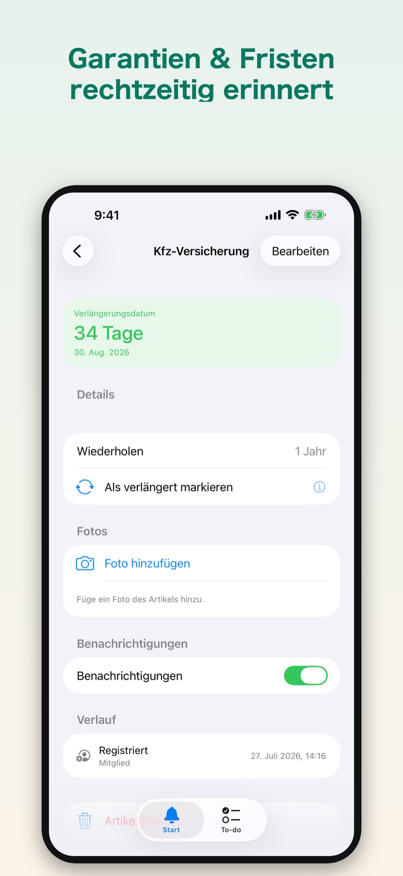 KeepBy — item details and reminders