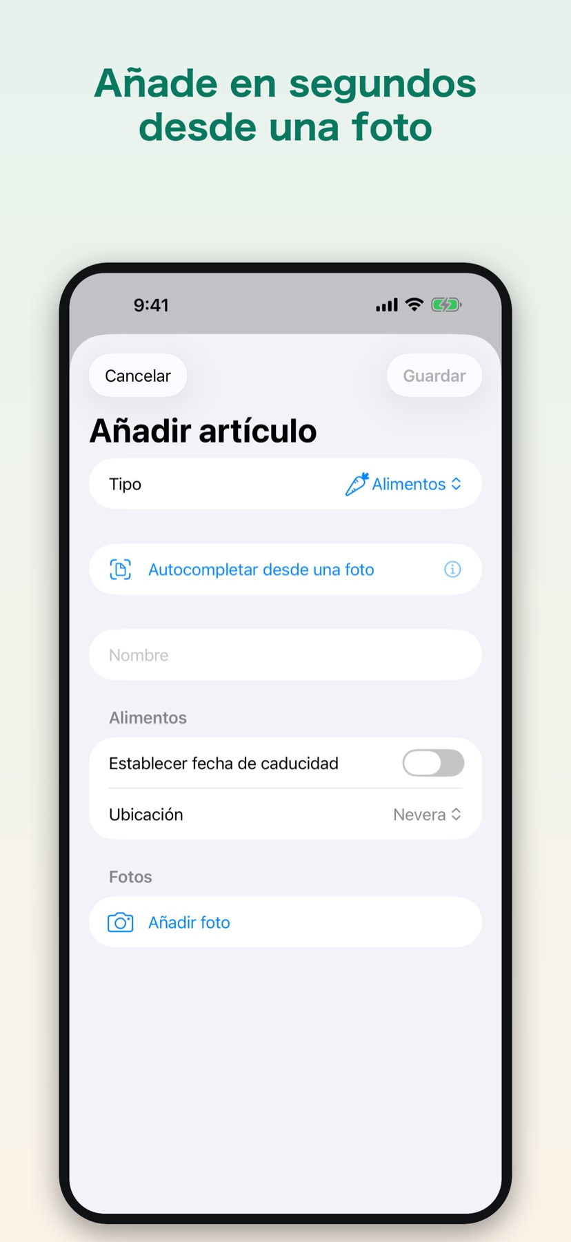 KeepBy — add an item by category