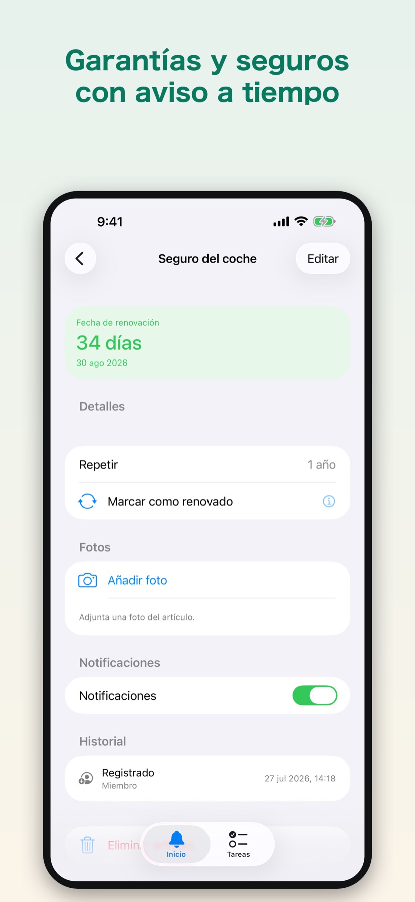 KeepBy — item details and reminders