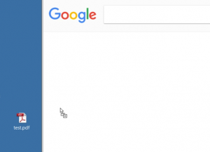 chrome にドラッグ